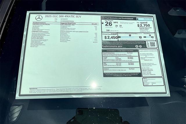 new 2025 Mercedes-Benz GLC 300 car, priced at $57,295