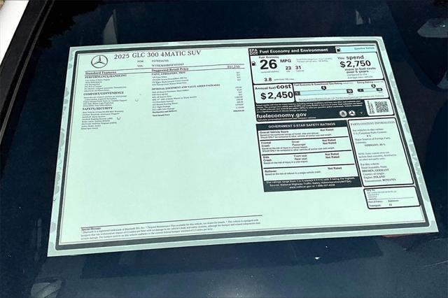 new 2025 Mercedes-Benz GLC 300 car, priced at $58,005