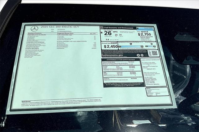 new 2025 Mercedes-Benz GLC 300 car, priced at $53,285