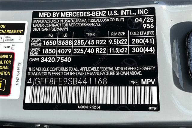 new 2025 Mercedes-Benz GLS 580 car, priced at $124,660