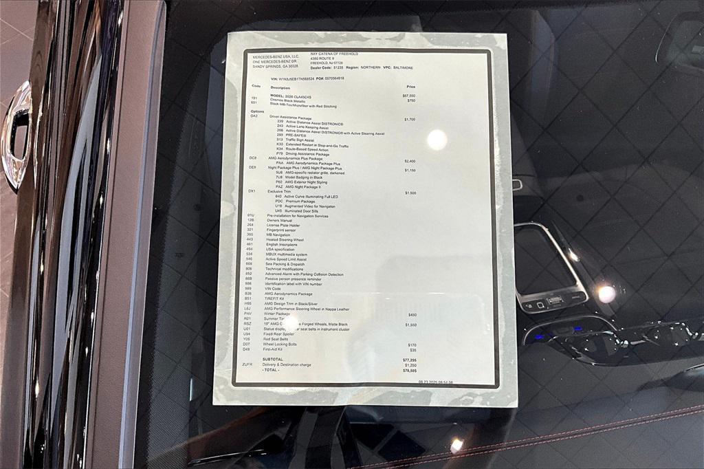 new 2026 Mercedes-Benz AMG CLA 45 car, priced at $78,505