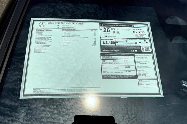 new 2025 Mercedes-Benz GLC 300 car, priced at $64,335