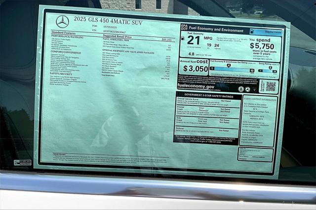 new 2025 Mercedes-Benz GLS 450 car, priced at $91,775