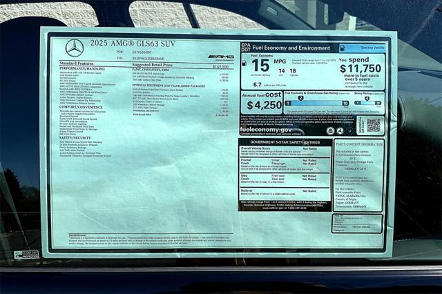 new 2025 Mercedes-Benz AMG GLS 63 car, priced at $158,805