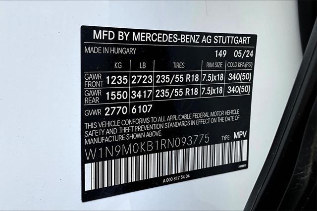new 2024 Mercedes-Benz EQB 300 car, priced at $60,825