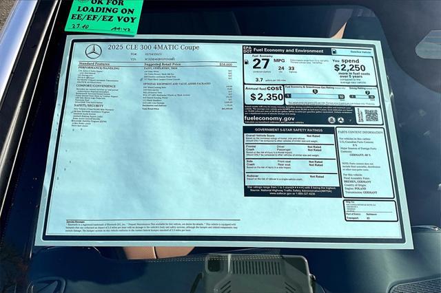 new 2025 Mercedes-Benz CLE 300 car, priced at $62,595