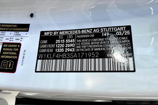 new 2025 Mercedes-Benz E-Class car, priced at $67,495