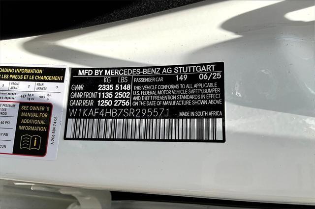 new 2025 Mercedes-Benz C-Class car, priced at $51,635