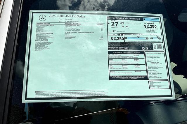 new 2025 Mercedes-Benz C-Class car, priced at $51,635