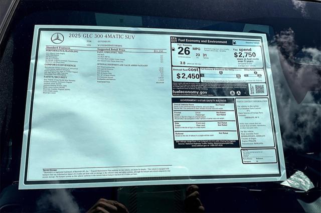 new 2025 Mercedes-Benz GLC 300 car, priced at $54,315