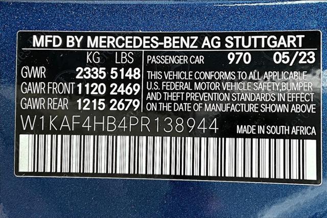 new 2023 Mercedes-Benz C-Class car, priced at $49,385