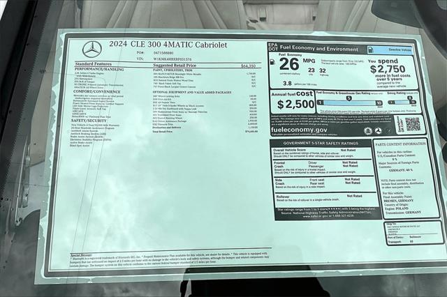 new 2024 Mercedes-Benz CLE 300 car, priced at $74,445