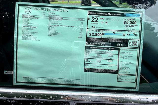 new 2025 Mercedes-Benz GLE 350 car, priced at $68,990