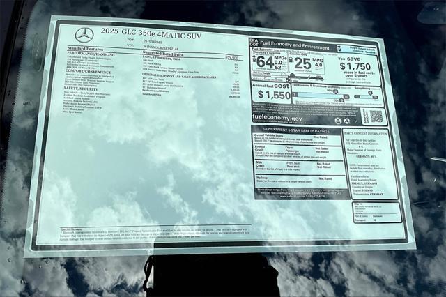 new 2025 Mercedes-Benz GLC 350e car, priced at $64,000