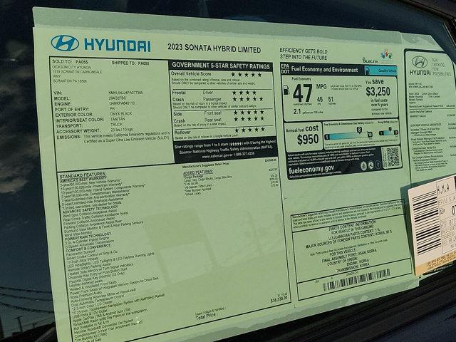 new 2023 Hyundai Sonata Hybrid car, priced at $38,330