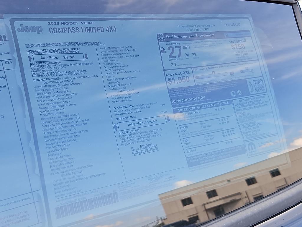 new 2025 Jeep Compass car, priced at $32,241