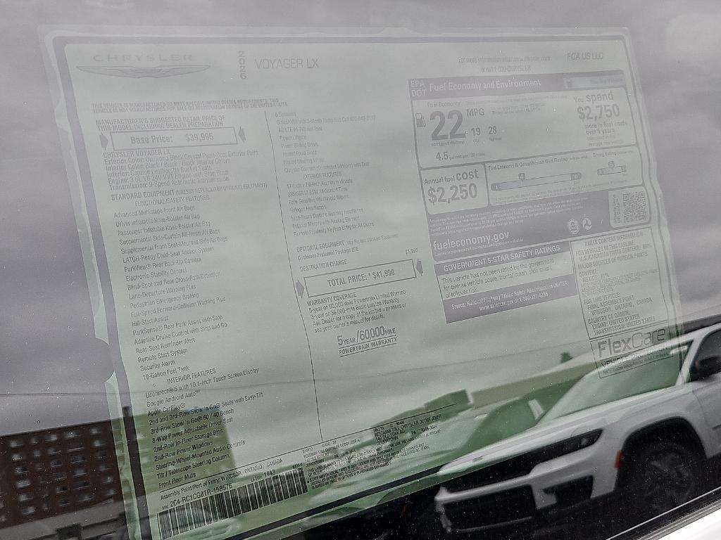 new 2026 Chrysler Voyager car, priced at $43,046