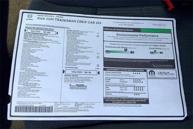 new 2024 Ram 2500 car, priced at $59,883