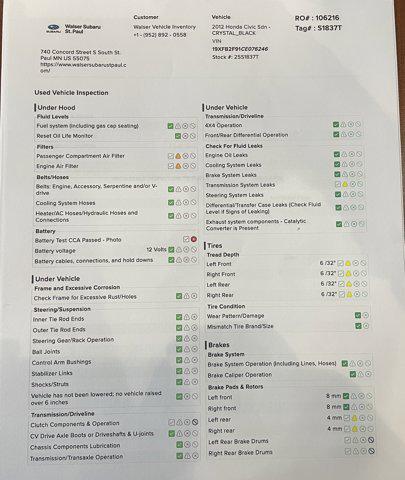 used 2012 Honda Civic car, priced at $7,000