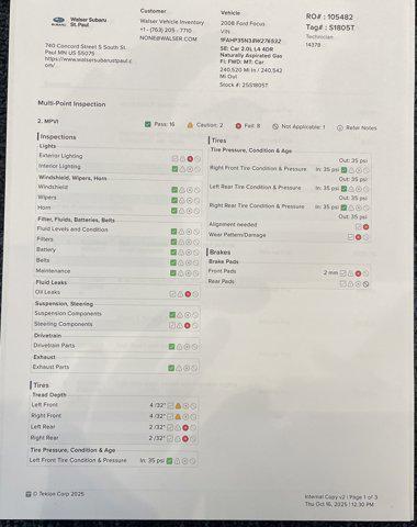 used 2008 Ford Focus car, priced at $2,500