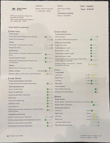 used 2007 Lexus ES 350 car, priced at $5,000