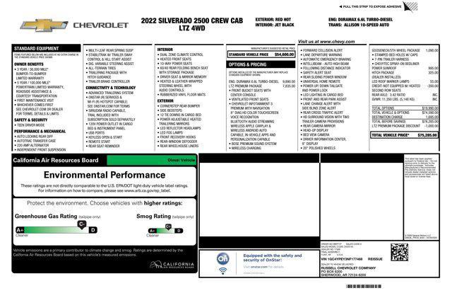 used 2022 Chevrolet Silverado 2500 car, priced at $52,444