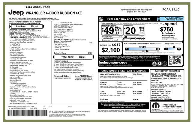 used 2024 Jeep Wrangler 4xe car, priced at $41,688
