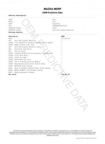 used 2021 Mazda CX-5 car, priced at $22,944