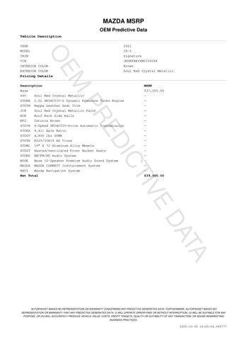 used 2021 Mazda CX-5 car, priced at $25,998