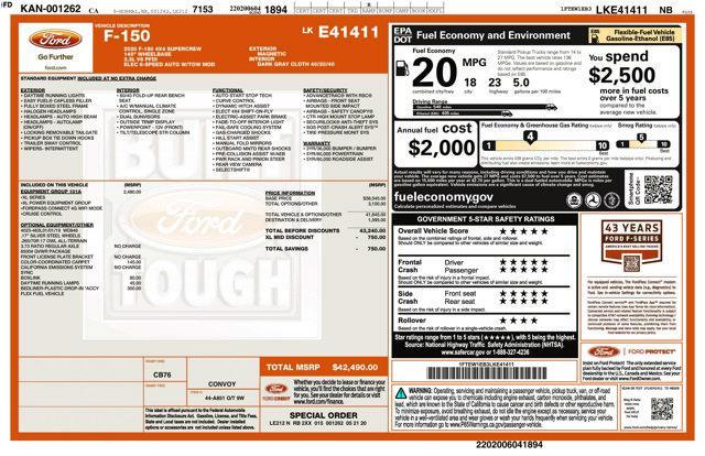 used 2020 Ford F-150 car, priced at $20,887