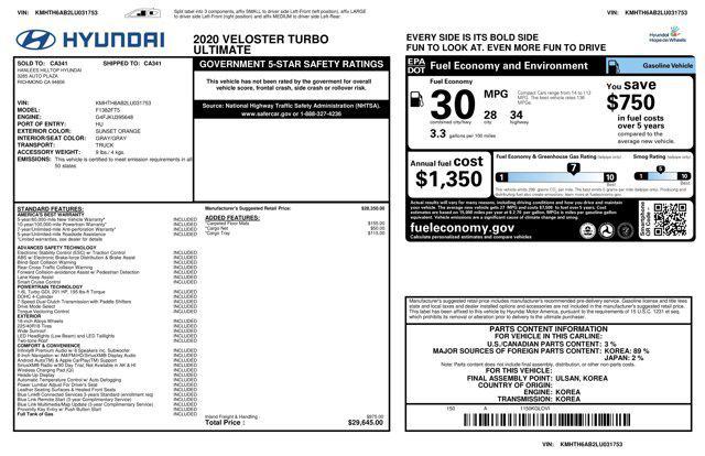 used 2020 Hyundai Veloster car, priced at $20,177