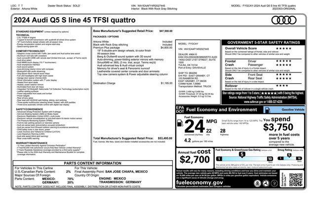 used 2024 Audi Q5 car, priced at $40,529