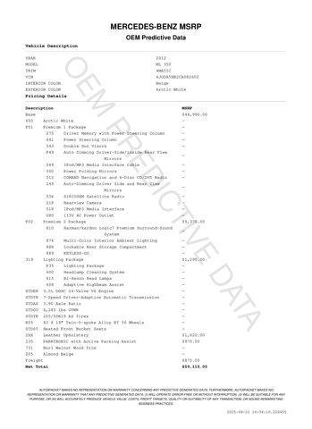 used 2012 Mercedes-Benz M-Class car, priced at $6,777