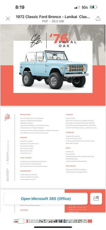 used 1976 Ford Bronco car, priced at $249,999