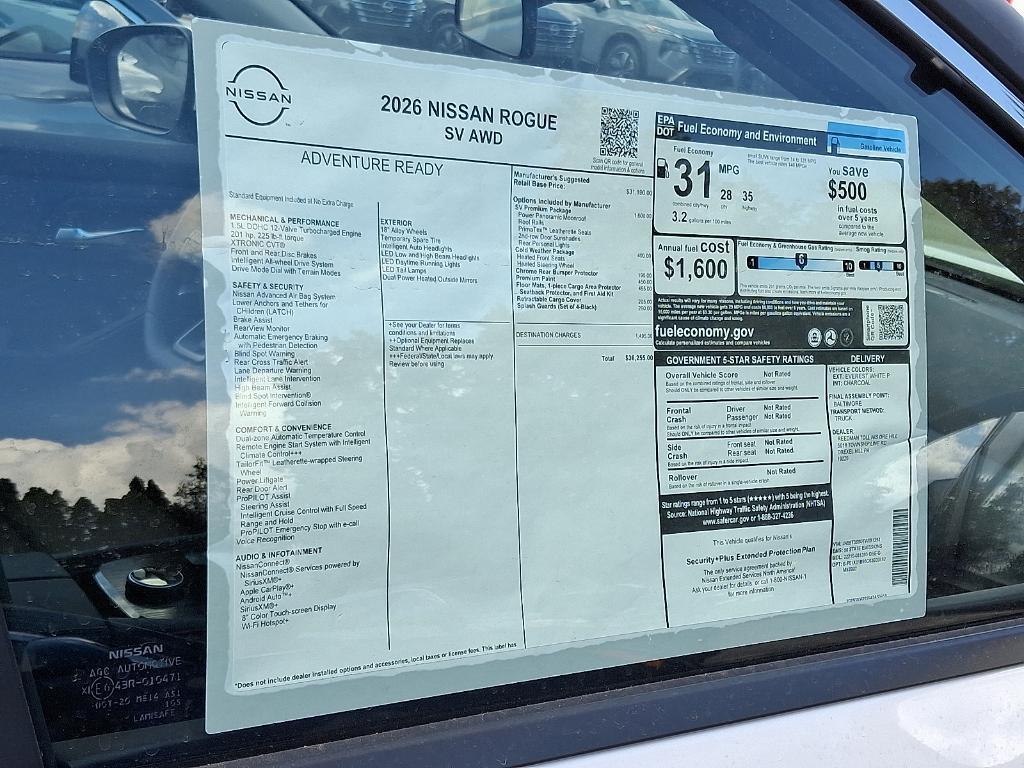 new 2026 Nissan Rogue car, priced at $37,311