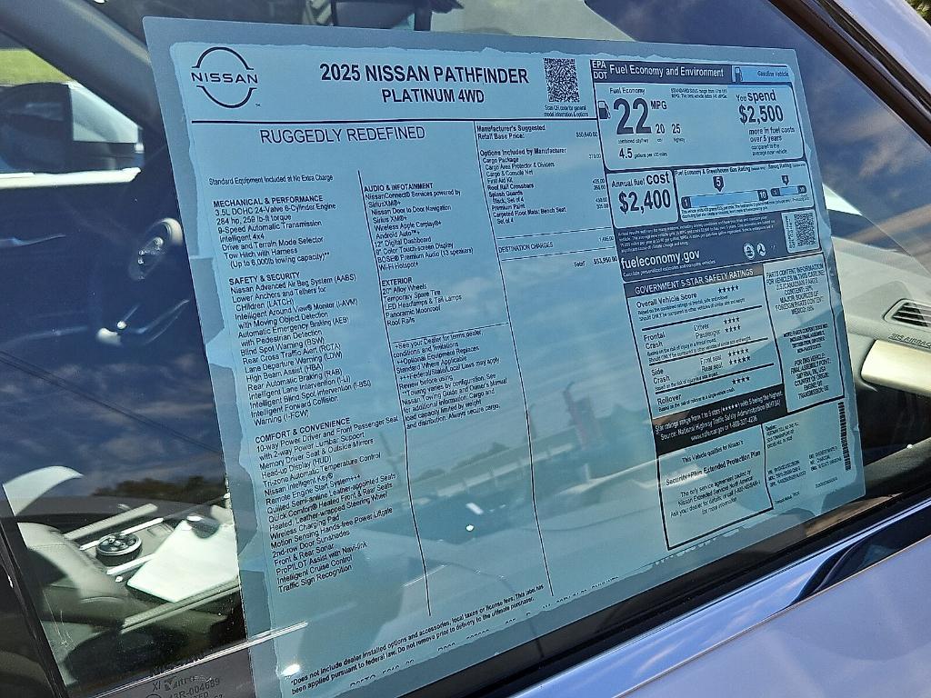 new 2025 Nissan Pathfinder car, priced at $50,432