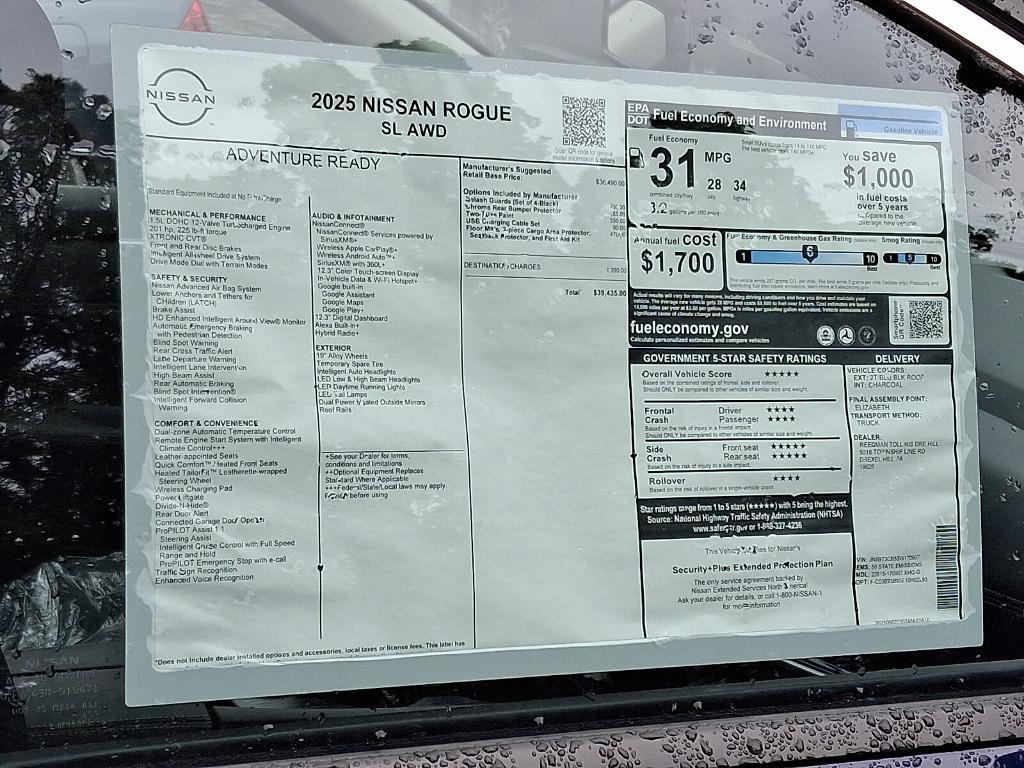 new 2025 Nissan Rogue car, priced at $37,708