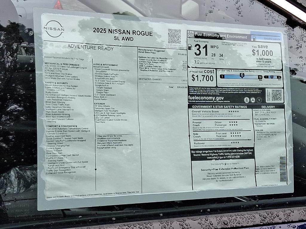 new 2025 Nissan Rogue car, priced at $37,708