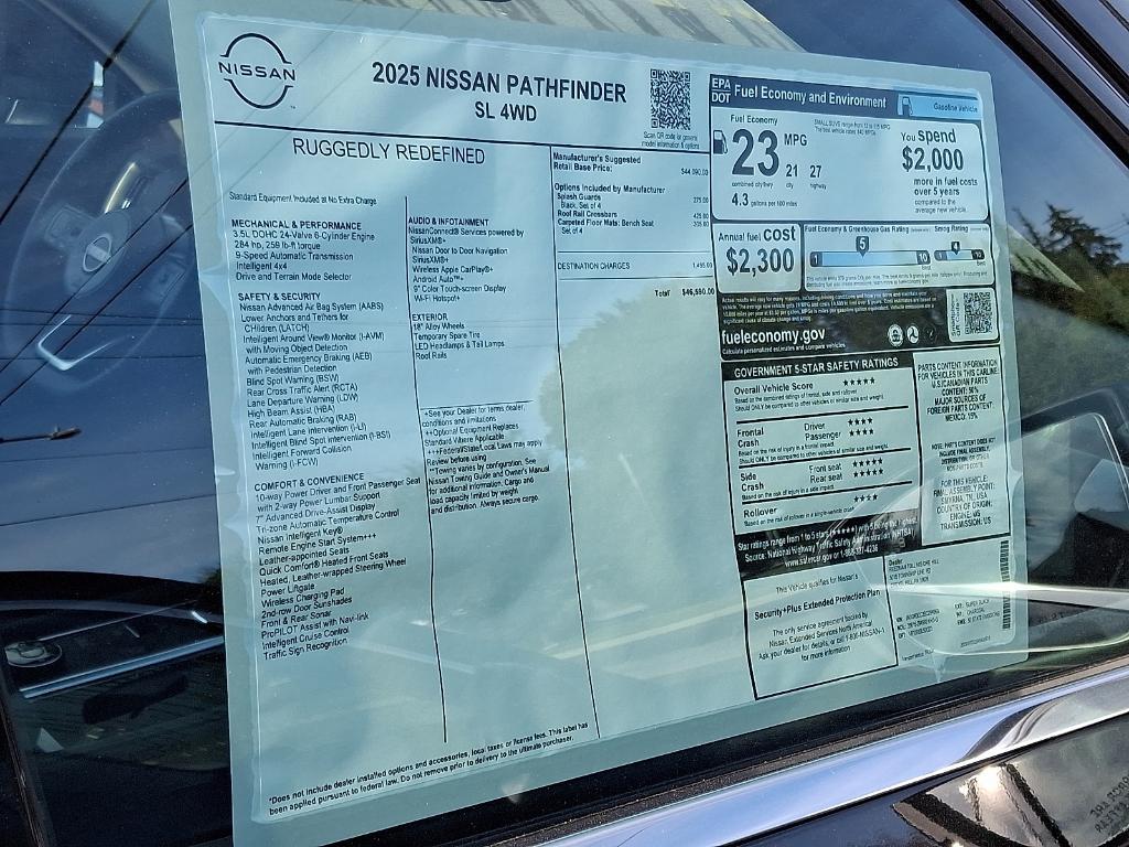 new 2025 Nissan Pathfinder car, priced at $42,825