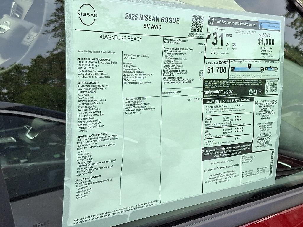 new 2025 Nissan Rogue car, priced at $34,148
