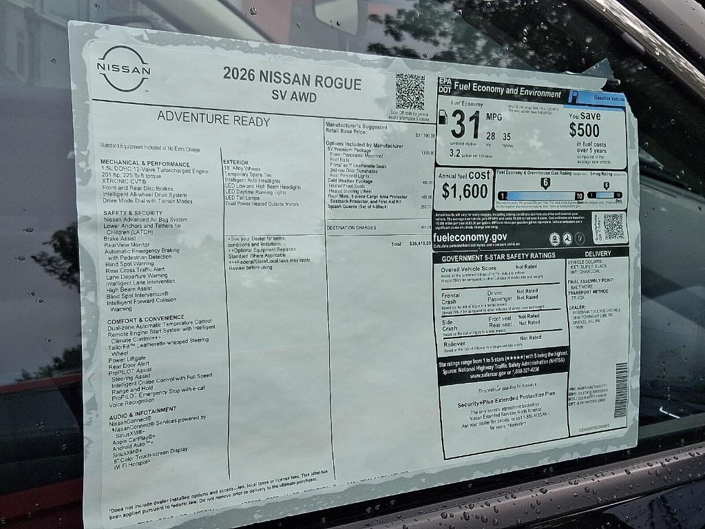 new 2026 Nissan Rogue car, priced at $36,466