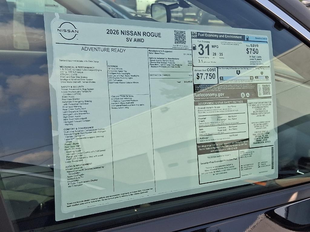 new 2026 Nissan Rogue car, priced at $34,551