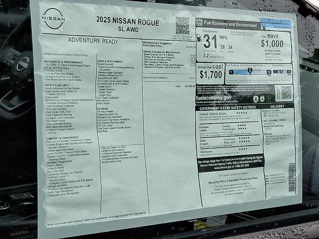 new 2025 Nissan Rogue car, priced at $38,111