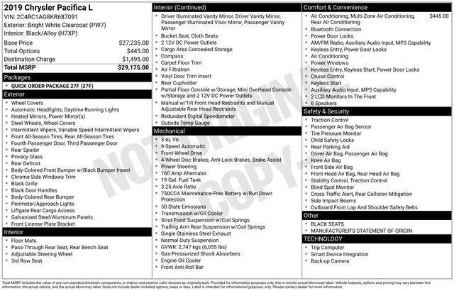 used 2019 Chrysler Pacifica car, priced at $16,999