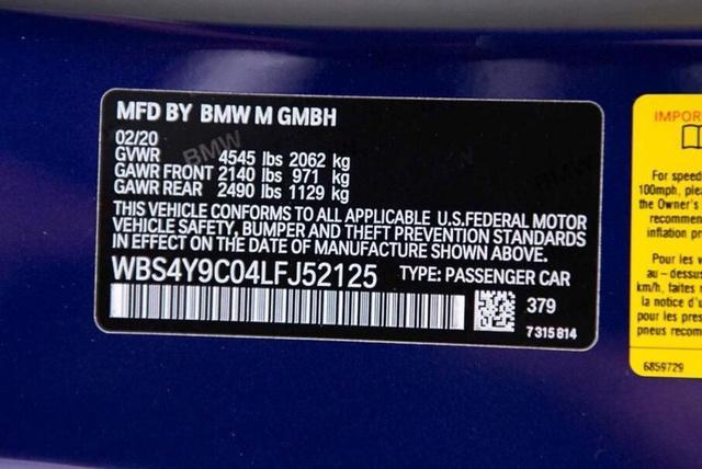 used 2020 BMW M4 car, priced at $69,000