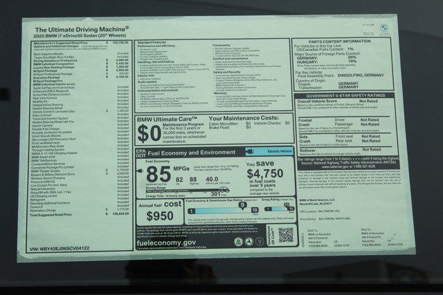 new 2025 BMW i7 car, priced at $136,625