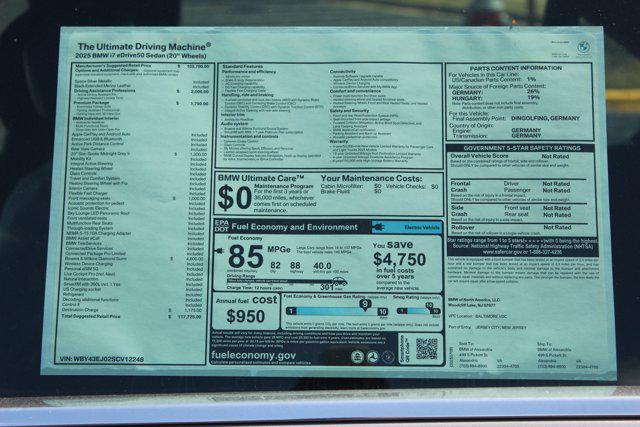 new 2025 BMW i7 car, priced at $117,725