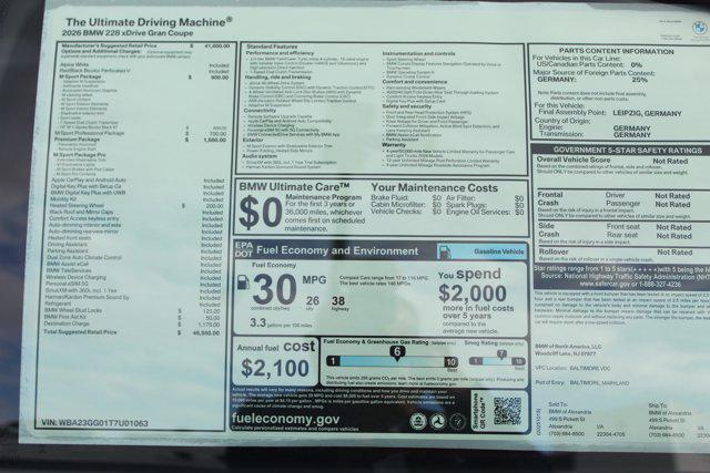 new 2026 BMW 228 Gran Coupe car, priced at $46,950