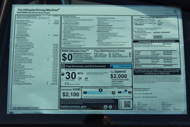 new 2026 BMW 228 Gran Coupe car, priced at $46,925