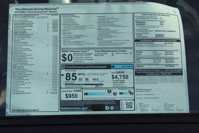 new 2025 BMW i7 car, priced at $136,625